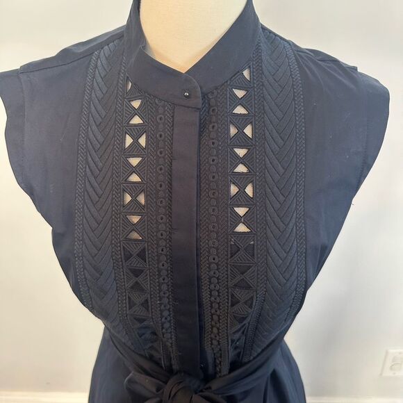 Elie Tahari Navy Blue Women's Dress Size 10 - Picture 2 of 13